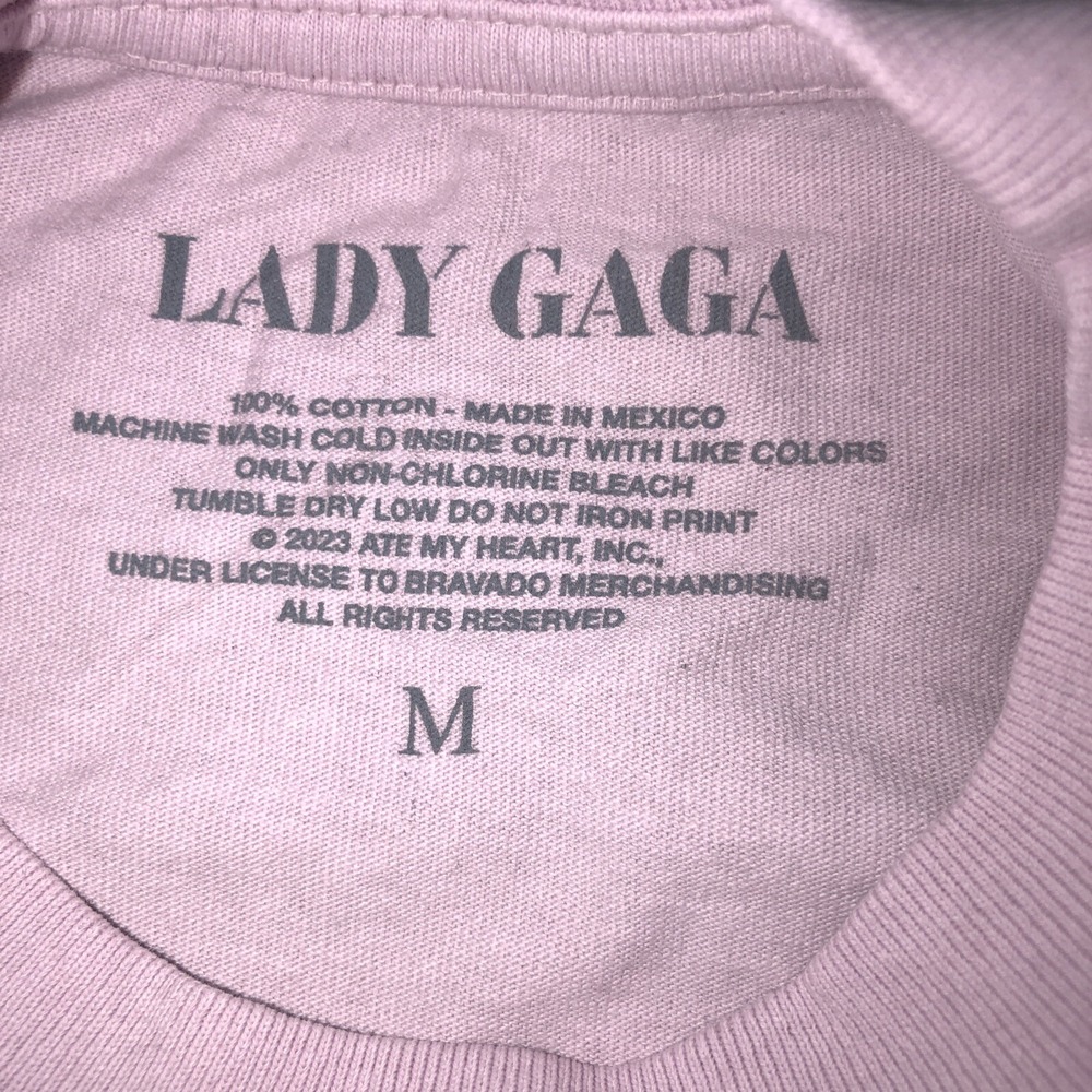 Lady Gaga T Shirt M Pink Love For Sale Tony Bennett Merch NEW - Picture 4 of 7
